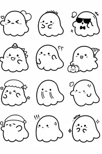 91+ Cute Line Art Stickers: Minimalist Uncolored Aesthetic Designs for Journaling - image 9