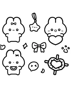 91+ Cute Line Art Stickers: Minimalist Uncolored Aesthetic Designs for Journaling - image 24