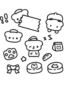 91+ Cute Line Art Stickers: Minimalist Uncolored Aesthetic Designs for Journaling - image 7