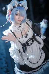 Sweet Enchantment: Coser Hua Qi Hana as Neko Rem Part02 - image 1