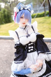 Sweet Enchantment: Coser Hua Qi Hana as Neko Rem Part02 - image 11