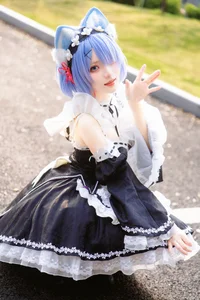 Sweet Enchantment: Coser Hua Qi Hana as Neko Rem Part02 - image 10