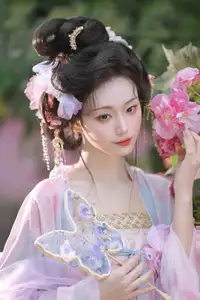 YiTuYu Vol.8616: Qian Yue's Serene Elegance Amidst Blooming Hibiscus - image 6