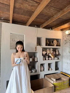 Ngoc Trinh Shares Peaceful Post-Tet Moments Making Pottery with Adopted Daughter Be He - image 7