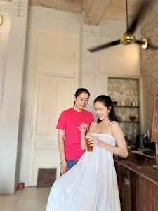 Ngoc Trinh Shares Peaceful Post-Tet Moments Making Pottery with Adopted Daughter Be He - image 1