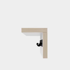 Make My Home EZ Multi-Functional Wooden Hanging Wall Shelf with Hooks - image 5