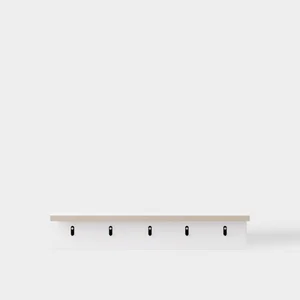 Make My Home EZ Multi-Functional Wooden Hanging Wall Shelf with Hooks - image 4