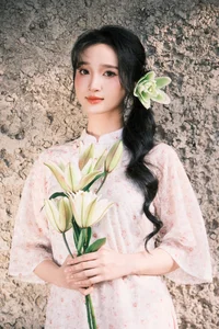 Ethereal Muse in the Golden Hour Bloom - image 9
