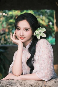 Ethereal Muse in the Golden Hour Bloom - image 8