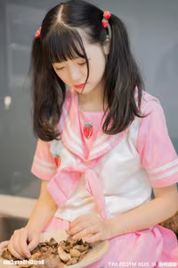 MTYH Vol.218 Strawberry Crush: Charming Girl in Adorable Pink Strawberry Dress - image 0