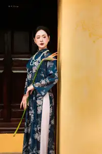 Elegant Traditional Ao Dai Beauty: Capturing Asian Grace in Golden Hour Light. - image 10