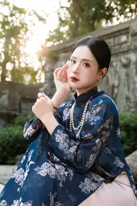Elegant Traditional Ao Dai Beauty: Capturing Asian Grace in Golden Hour Light. - image 12