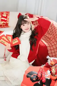 YiTuYu Vol.8524: Xia Yu Xiao Nian Embraces Lunar New Year in Radiant Red Sweater Style - image 13