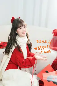 YiTuYu Vol.8524: Xia Yu Xiao Nian Embraces Lunar New Year in Radiant Red Sweater Style - image 6