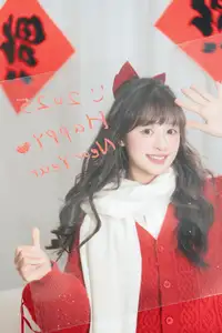 YiTuYu Vol.8524: Xia Yu Xiao Nian Embraces Lunar New Year in Radiant Red Sweater Style - image 9