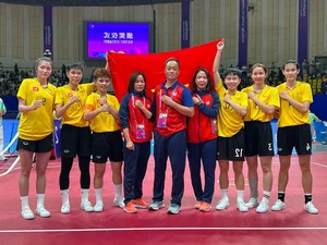 Breathtaking Moments of Vietnam Women's Sepak Takraw Gold Win at ASIAD 19 - image 3