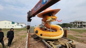 Ben Tre’s Viral Snake Mascot: The Impressive CEO Style 'Be Na' for Lunar New Year 2025 - image 5