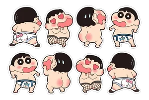 Ultimate Collection of Fun and Trendy Crayon Shin-Chan Stickers for Digital Chat - image 35