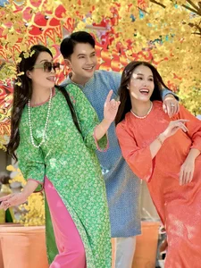 Vietnamese Celebrities Shine in Traditional Ao Dai for Lunar New Year 2024 Celebrations - image 1