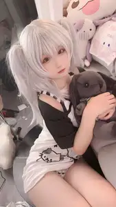 Seele Maimai White Twin Pigtails: Sweet Charm of an Anime-Style Girl - image 5