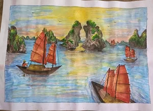 Breathtaking Ha Long Bay Art Gallery: Inspiring Paintings of Vietnam’s Natural Wonder - image 31