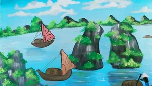 Breathtaking Ha Long Bay Art Gallery: Inspiring Paintings of Vietnam’s Natural Wonder - image 33