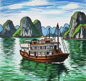 Breathtaking Ha Long Bay Art Gallery: Inspiring Paintings of Vietnam’s Natural Wonder - image 28