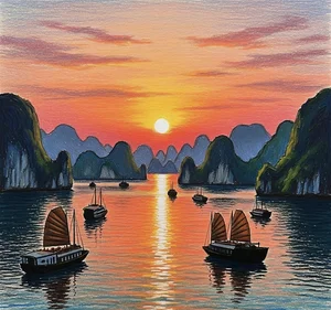 Breathtaking Ha Long Bay Art Gallery: Inspiring Paintings of Vietnam’s Natural Wonder - image 9