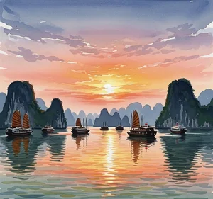 Breathtaking Ha Long Bay Art Gallery: Inspiring Paintings of Vietnam’s Natural Wonder - image 23