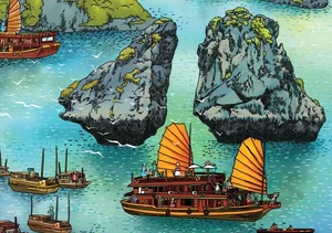 Breathtaking Ha Long Bay Art Gallery: Inspiring Paintings of Vietnam’s Natural Wonder - image 34