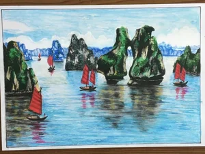 Breathtaking Ha Long Bay Art Gallery: Inspiring Paintings of Vietnam’s Natural Wonder - image 19