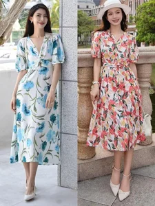 How to Style a Tea Length Dress with Low Heels for Summer - image 5