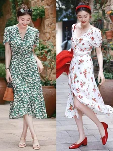 How to Style a Tea Length Dress with Low Heels for Summer - image 7