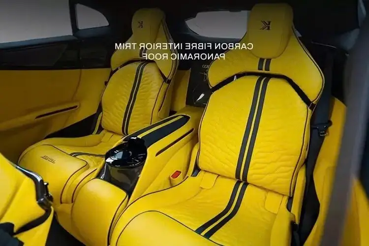 Discover the stunning Keyvany-tuned Ferrari Purosangue: Aggressive exterior meets vibrant yellow interior