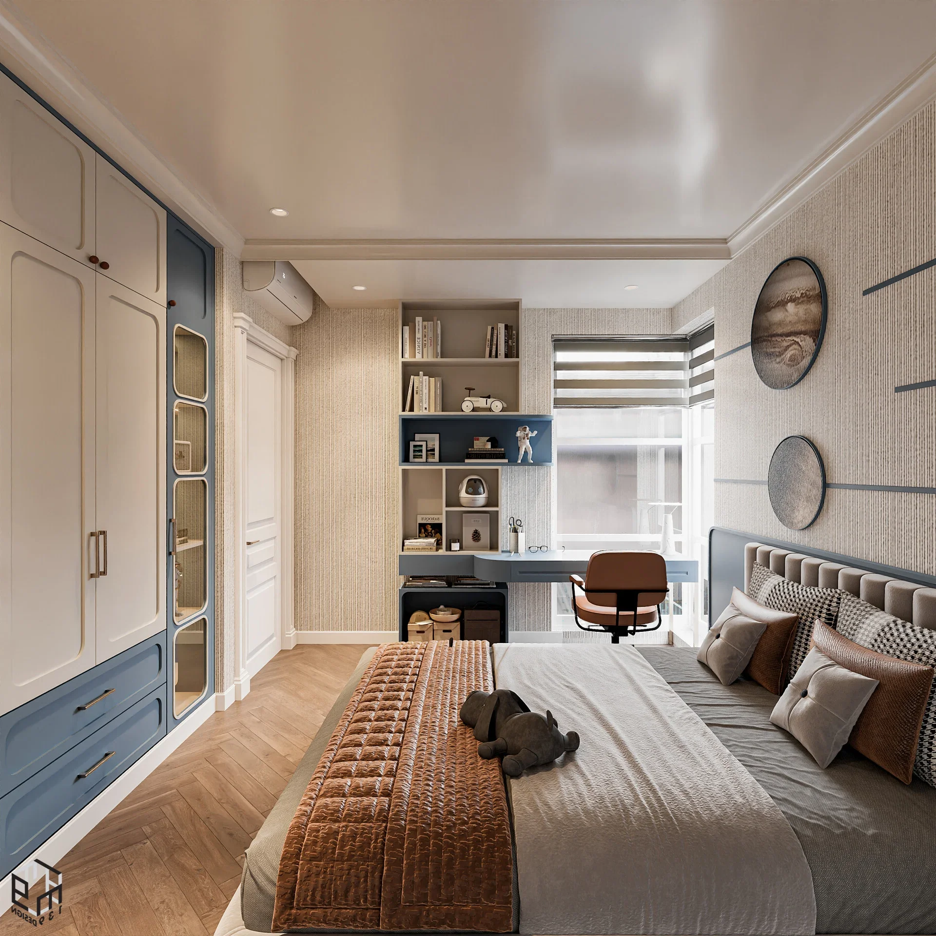 Elegant and Warm: A 150m2 Farmhouse-Style Apartment at The Estella
