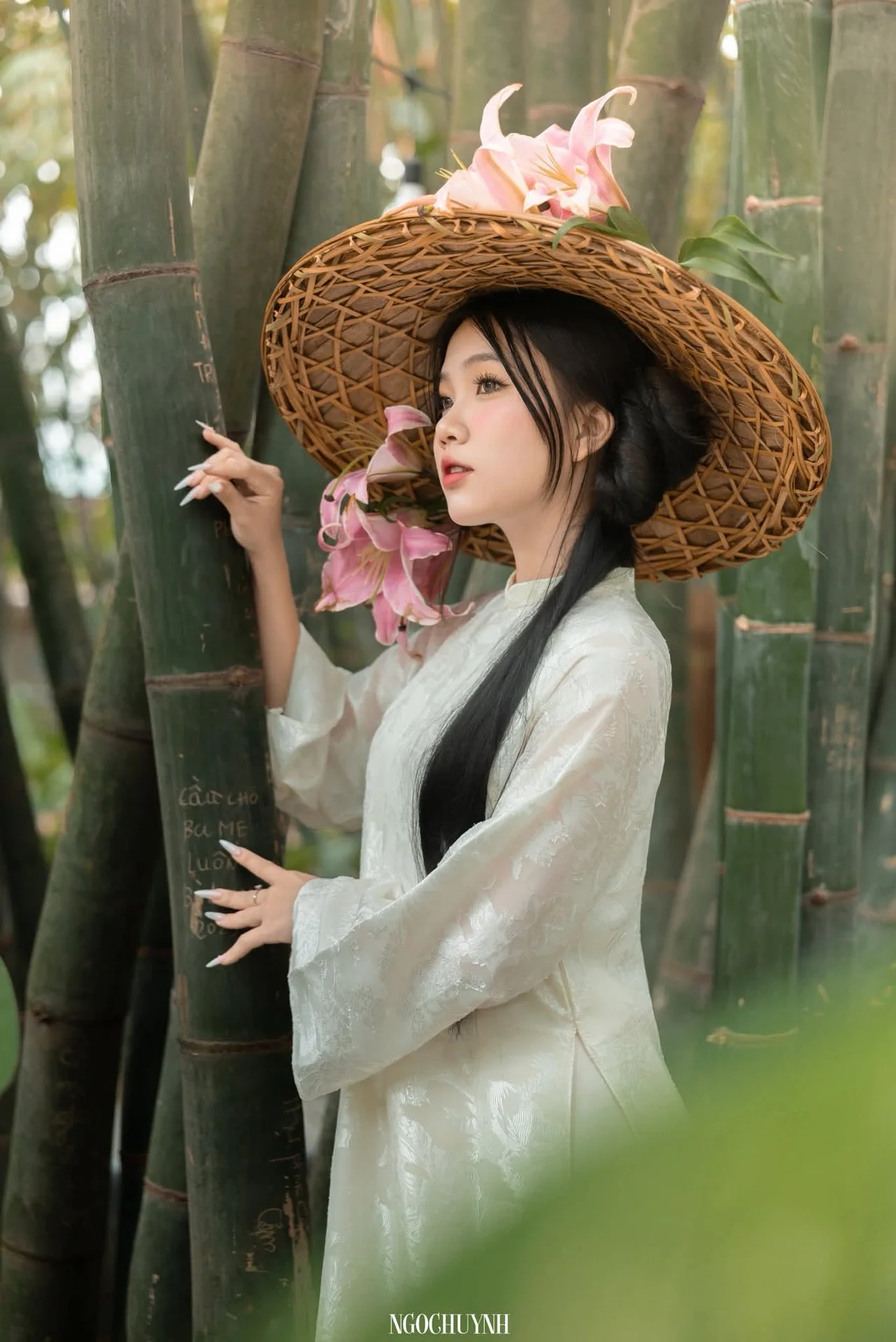 Ethereal Muse in the Bamboo Forest: A Poetic Traditional Journey