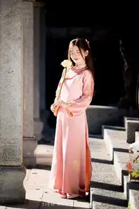 Captivating Serenity: Vietnamese Girl in Pink Ao Dai with Lotus Flowers1730591 - image 32