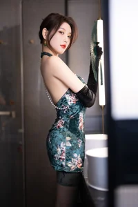 Yang Chen Chen Yome XiuRen Model Gallery: Stunning Green Lingerie Series Part 01 - image 20
