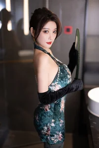 Yang Chen Chen Yome XiuRen Model Gallery: Stunning Green Lingerie Series Part 01 - image 7