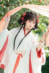 Hanfu Elegance Amidst Camellias YiTuYu Vol.8881 Jiao Yi Zhi Sui Sui - image 25