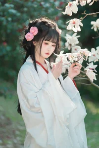 Hanfu Elegance Amidst Camellias YiTuYu Vol.8881 Jiao Yi Zhi Sui Sui - image 19
