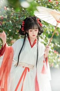 Hanfu Elegance Amidst Camellias YiTuYu Vol.8881 Jiao Yi Zhi Sui Sui - image 15