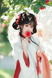 Hanfu Elegance Amidst Camellias YiTuYu Vol.8881 Jiao Yi Zhi Sui Sui - image 20