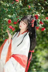 Hanfu Elegance Amidst Camellias YiTuYu Vol.8881 Jiao Yi Zhi Sui Sui - image 12