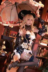 Shui Miao Aqua's Stunning Navia Cosplay: Genshin Impact Elegance in a Grand Library - image 8