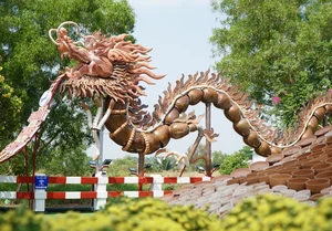 Unique Dragon Mascots Made of Pottery Jars Become Viral Check-in Spot in Binh Duong - image 2