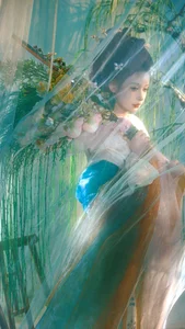 Elegant Spring Hanfu Portrait Collection: Qi Miao Wei Wei VV in YiTuYu Art Language Vol.9057 - Artistic Indoor Traditional Fashion Photography - image 14