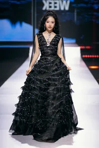 H'Hen Niê Stuns in Crystal-Embellished Gown with High Slit Detail - image 8