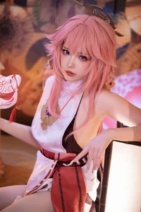 Stunning Genshin Impact Yae Miko Cosplay by Yuki Astra: 61P Photo Set - image 3