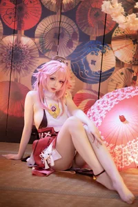 Stunning Genshin Impact Yae Miko Cosplay by Yuki Astra: 61P Photo Set - image 33